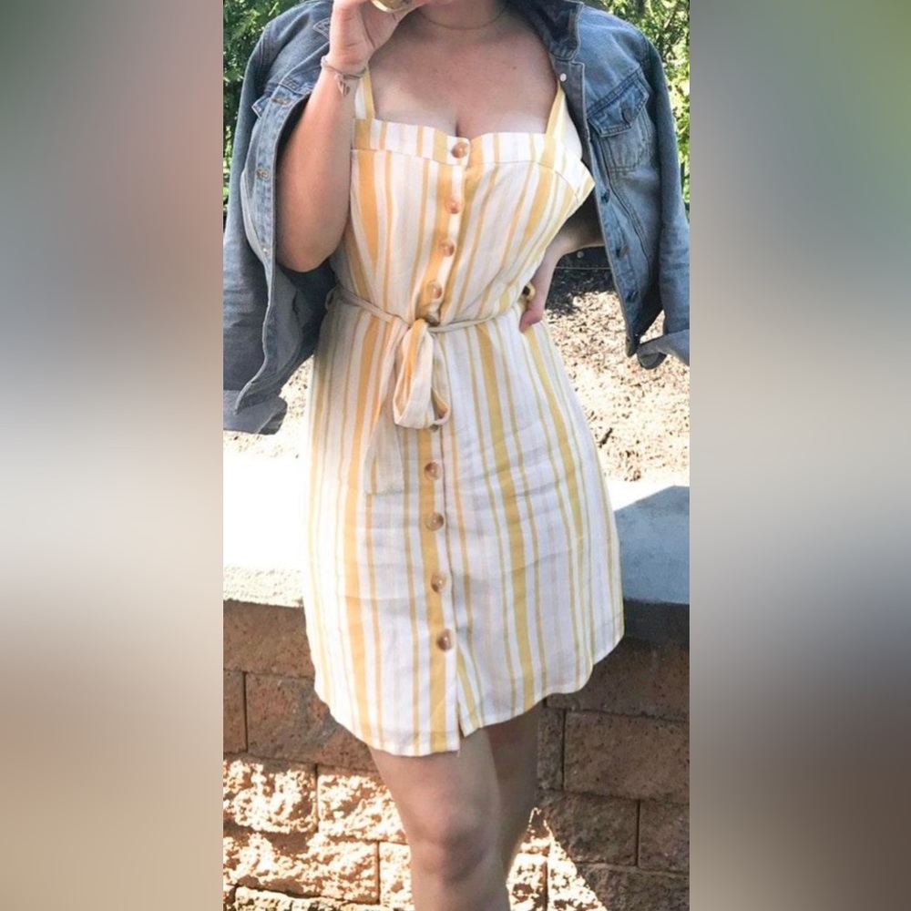 Boutique Stripe Button Down Dress